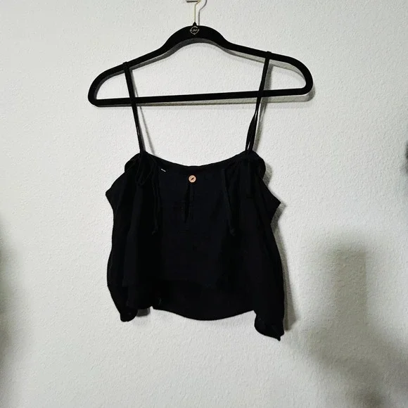 NEW Free People Black Struttin Set Pant Crop Top Size Small - Picture 13 of 14